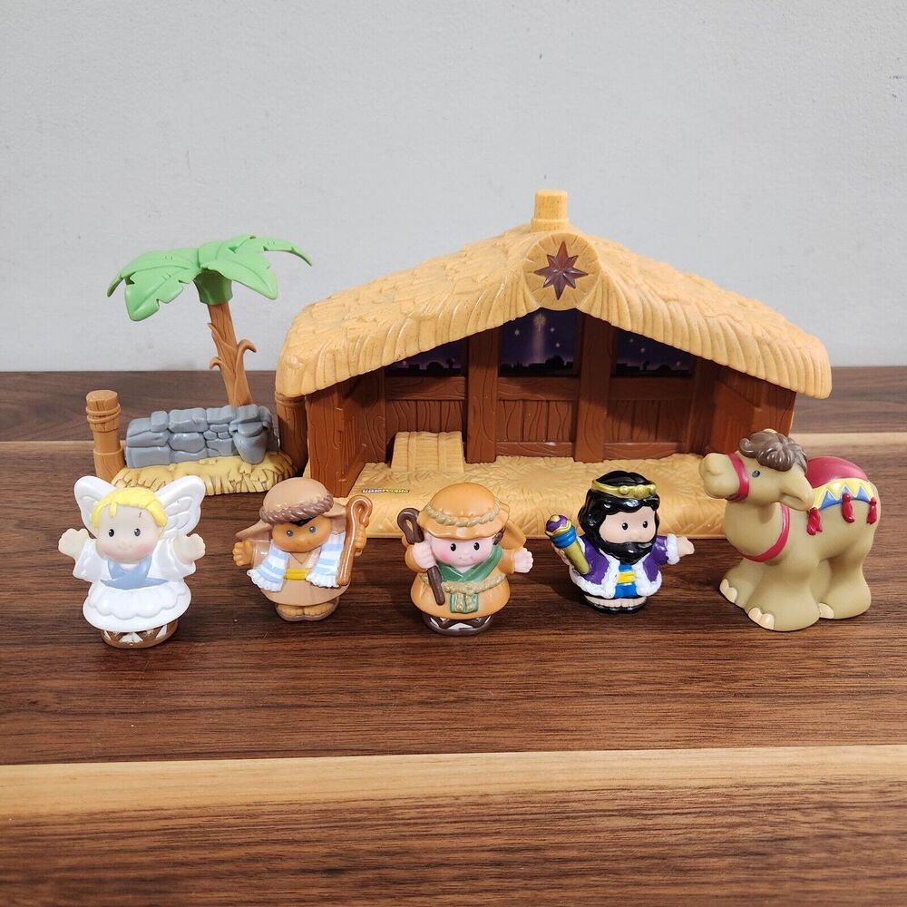 Fisher Price Little People Nativity Figures LOT of 7 Replacement Manger Stable